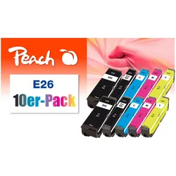 Peach, Druckerpatrone, Tinte Epson Nr. 26 je 2x BK, PHBK, C, M, Y (C, M, Y)