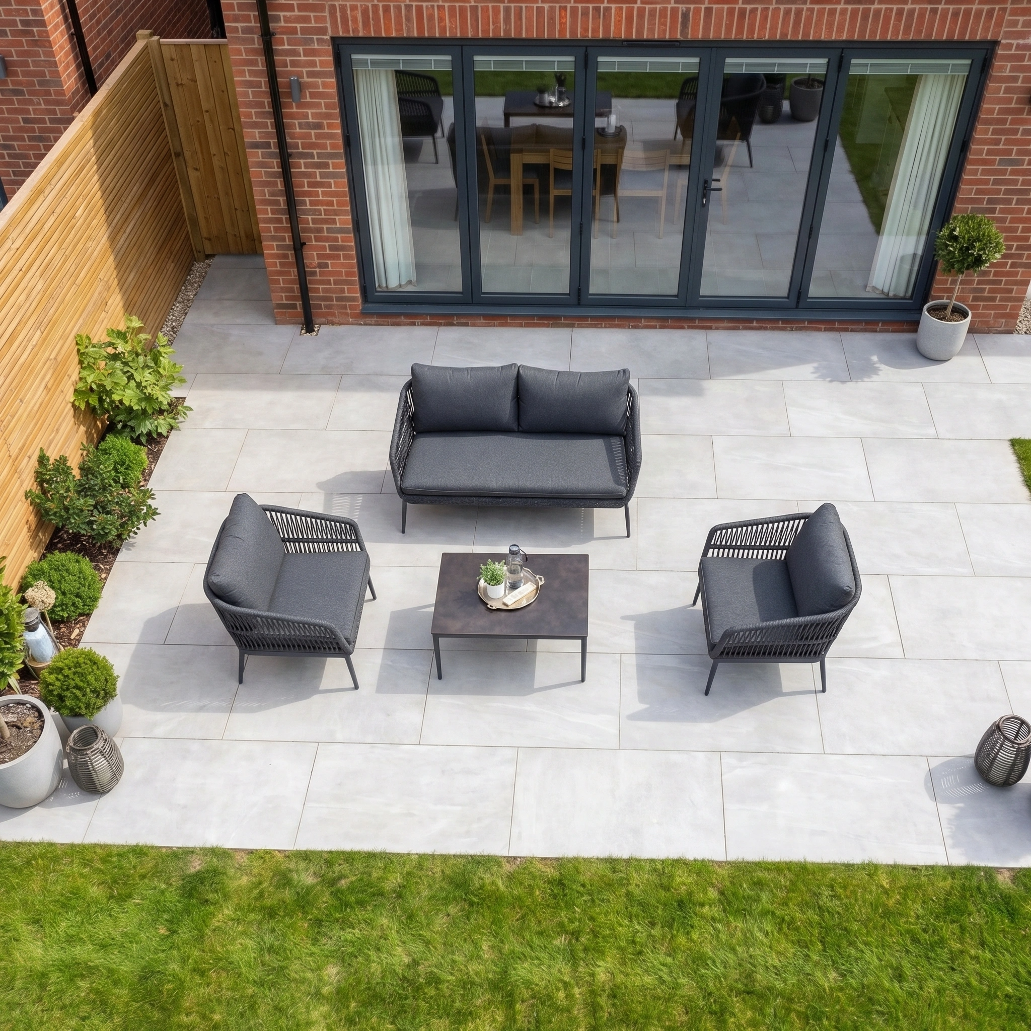 Harbour Lifestyle Rhea 2 Seat Sofa Set in Grey