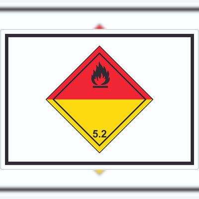 HB-Druck Aufkleber Organische Peroxide Symbol explosiv A3 (297x420mm)