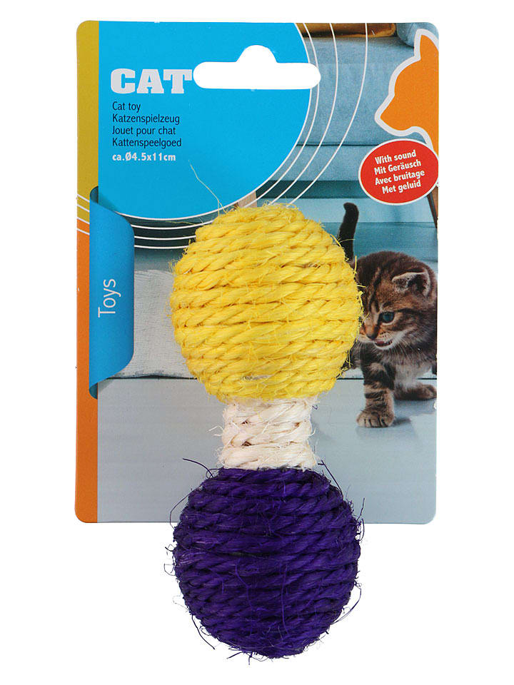 Edco Katzenrassel in Blau/ Gelb - (L)11 cm - onesize