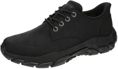 Skechers USA Santoro-Reeve (Men's) Casual Shoes in Black, Size 8.5 W, Leather/Memory Foam