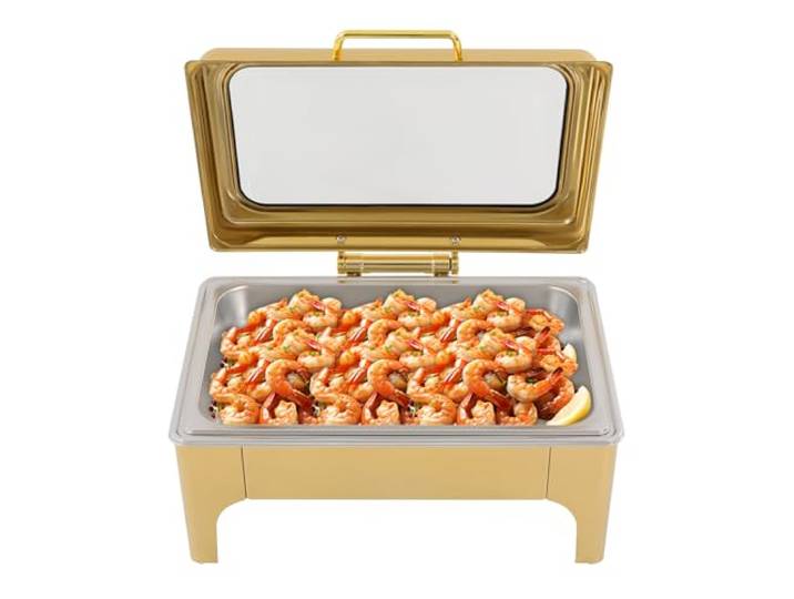 Buffet-Chafing Dish aus Edelstahl Speisenwärmer Rechteckiges Chafing Dish-Buffet-Set aus Edelstahl for Hotels und Restaurants