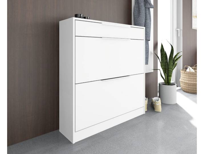 Schuhschrank BORCHARDT MÖBEL Oliva , weiss (weiß matt), B:89cm H:96cm T:24cm, Schränke, Schuhschrank, Stehende Montage, Wandmontage & Glasböden unter Mehr aus der Serie