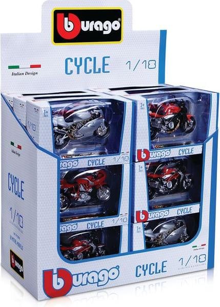 Bburago modelset van motorfietsen schaal 1:18, 18 stuks