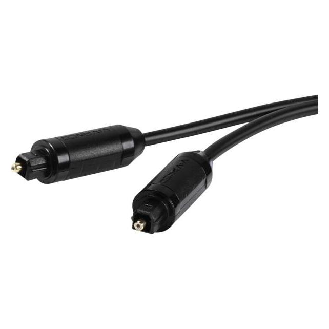 Vivanco Toslink-Glasfaserkabel - Schwarz (3 m) (VVATOSL30GK)