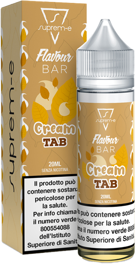 Suprem-e Cream Tab Flavour Bar Liquido Shot Mix 20ml Tabacco Crema