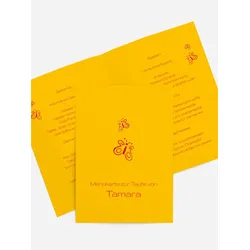 Menuekarten Taufe selbst gestalten mit Spruch und Fotos im Onlinedesigner bei Meine-Kartenmanufaktur.de