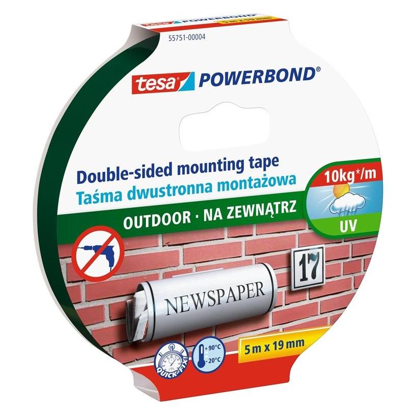 tesa Double Sided Tape Outdoor 19mm x 5m (19 mm) (55751-00004-04)