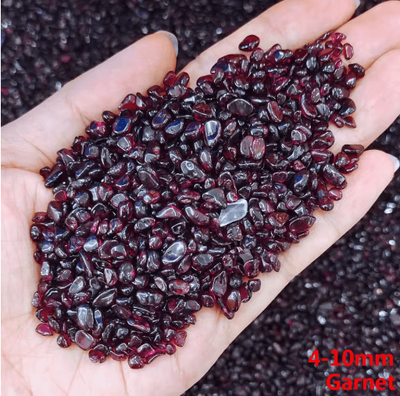 Inspire Picks Natural Quartz Crystal Stone Chips Healing Gravel For Aquarium & Home Decor garnet 100g