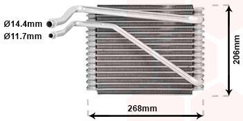 VAN WEZEL 1800V269 Verdampfer Klimaanlage Klimaverdampfer für VW SHARAN (7M8, 7M9, 7M6) für SEAT Alhambra (7V8, 7V9) für FORD GALAXY (WGR)