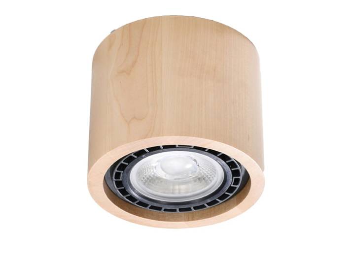 Plafonnier Bois Bois Naturel GU10 1 Basic