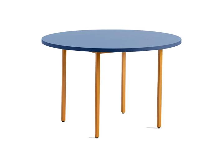 HAY Two-Colour Esstisch Ø120 cm Ochre-blue