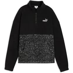PUMA Essentials Graphic Animal Relaxed 1/2-Zip Crew Sweatshirt Damen 01 - PUMA black L