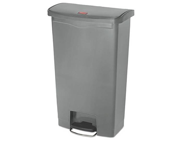 Rubbermaid Commercial Products Slim Jim Tretmülleimer aus Kunststoff 68 l Innenraum-Mülleimer für Medizin, Büro, Gewerbe, Küche und Bad Grau 1883604