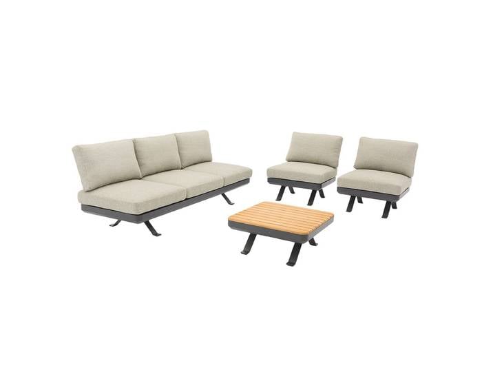 Zebra Sky Lounge 3-Sitzer Set camden grey und 2x Lounge Sessel