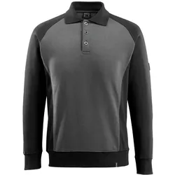 MASCOT Magdeburg Polo-Sweatshirt UNIQUE Dunkelanthrazit / Schwarz XXL - 50610-962-1809-XXL - Dunkelanthrazit / Schwarz