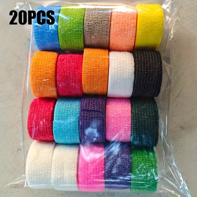 The Handy Homestead Colorful Self Adhesive Pet Sports Tape Cohesive Bandages For Dogs, Cats & Horses Colorful Self Adhesive Pet Sports Tape Cohesive Bandages For Dogs, Cats & Horses