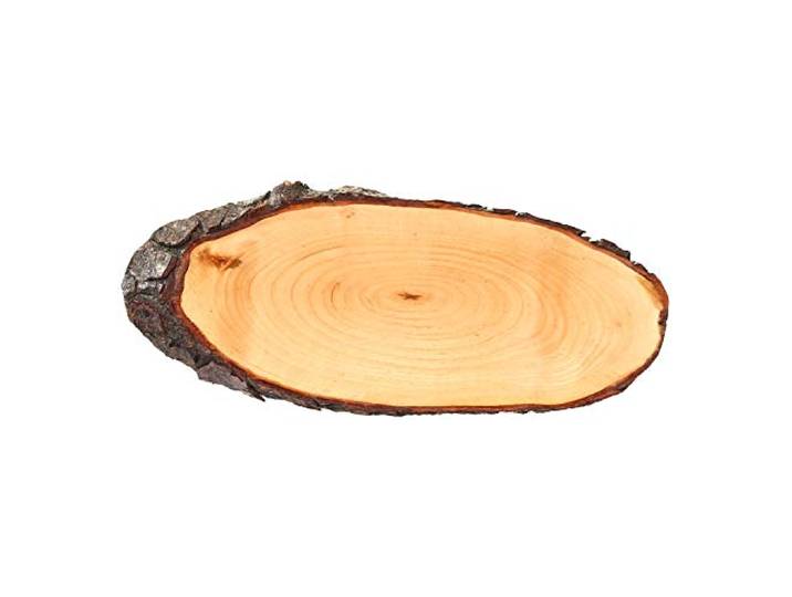 Rindenbrett lackiert oval - Rindenscheibe Baumscheibe Wurstbrett Käsebrett, Brettgröße:ca. 90 x 30 cm