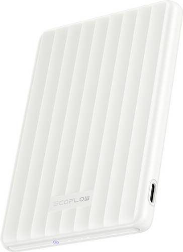 ECOFLOW RAPID Mag 5K Powerbank 5000 mAh Qi Wireless Charging, Magsafe Li-Ion USB-C, Wireless Charging Perleffekt Weiß