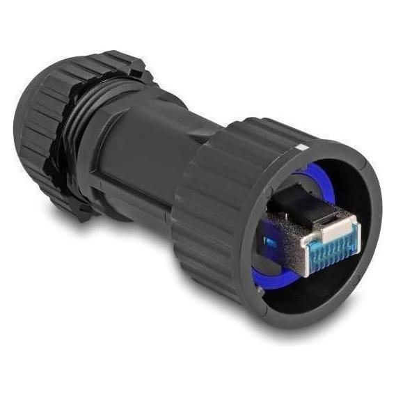 Delock 67049 RJ45 Stecker Cat.6a mit Durchführungskupplung IP68 (Netzwerk Kupplung) (67049)