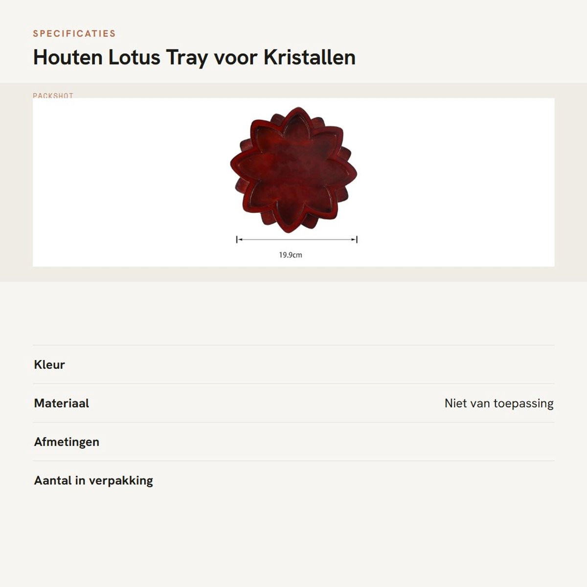 Dailygoods Houten Lotus Opbergdoos en Sieradendoos met Compartimenten