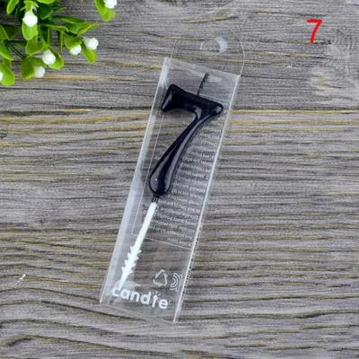 Uplift Essentials Modern Black Number Birthday Cake Candles 7