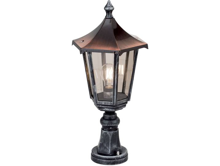 Aussenlampe Hermine schwarz/silber Siluminguss B 25 H 25 cm
