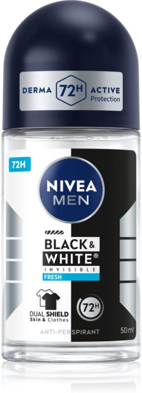NIVEA MEN Invisible Black & White Fresh bille anti-transpirant pour homme 50 ml