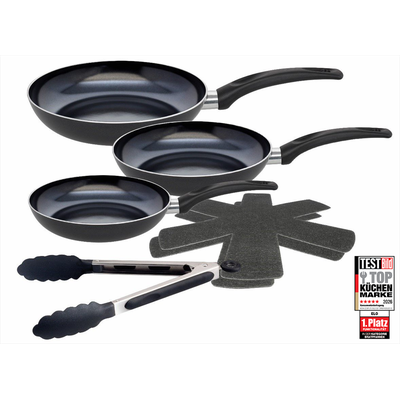 Pfannen-Set ELO - MEINE KÜCHE "Prima Cucina 6 teilig", schwarz, Pfannen, Induktion