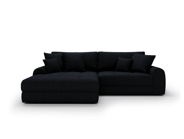 Ecksofa LORSON Stoff schwarz
