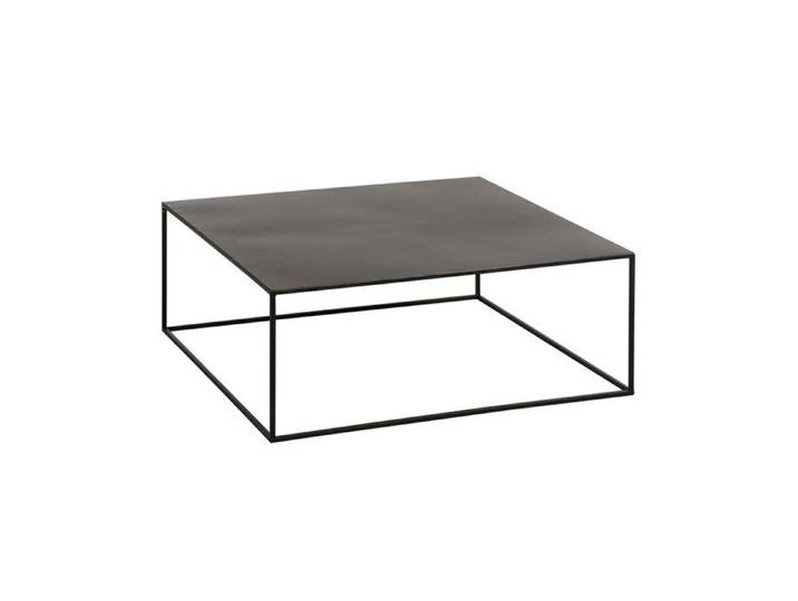 Table Basse Carrée en Métal  Lovra  80cm Noir