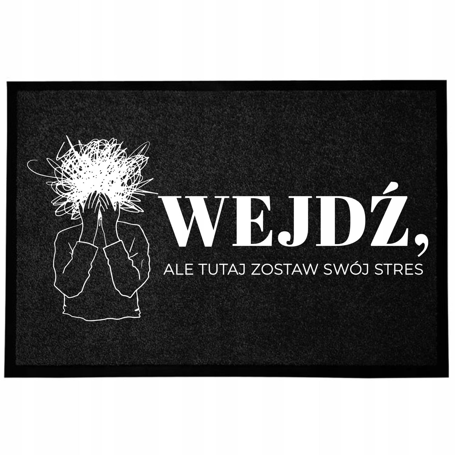 TabPrint Instapmat voor volwassenen - Zwart - 40 x 60 cm