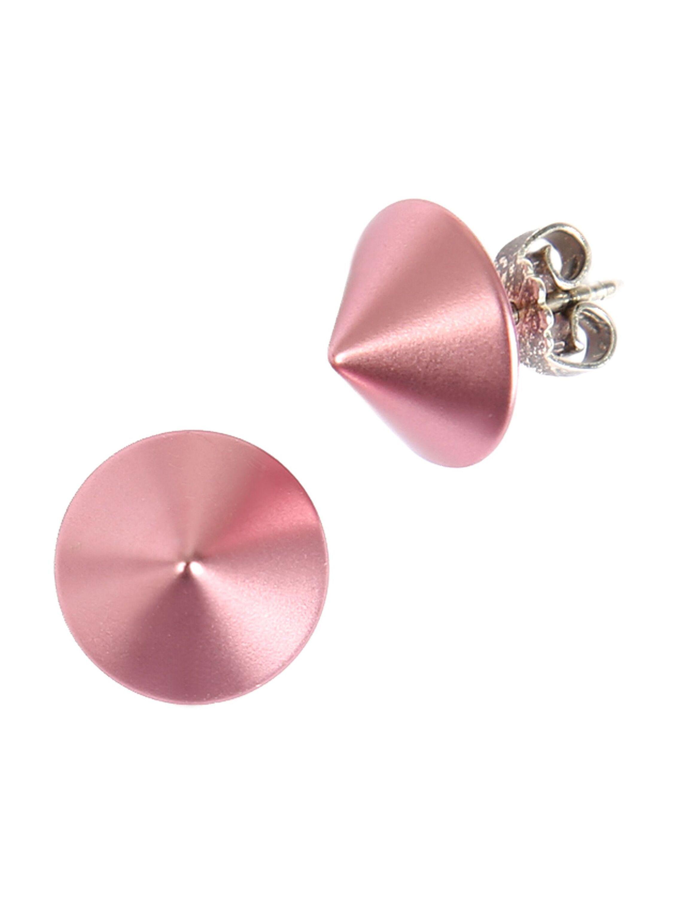 DeMarie Ohrstecker Metall eloxiertes Aluminium Matt/Glanz Rosa