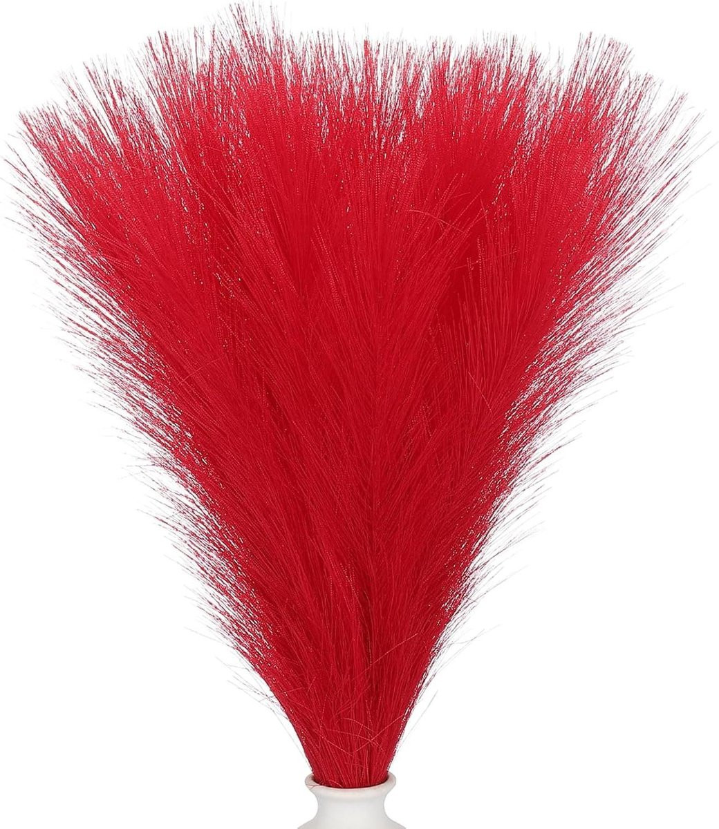 Kunstgras Pampas Decoratie Pluimen Rood - 61 cm