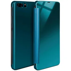 moex Clear View Cover für Huawei P10 – Spiegelnde klapp Hülle in Hochglanz Optik – Void Case