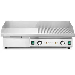 HENDI Grill, halb glatt, halb gerippt, Budget Line, 400V/4400W, 720x460x(H)241mm