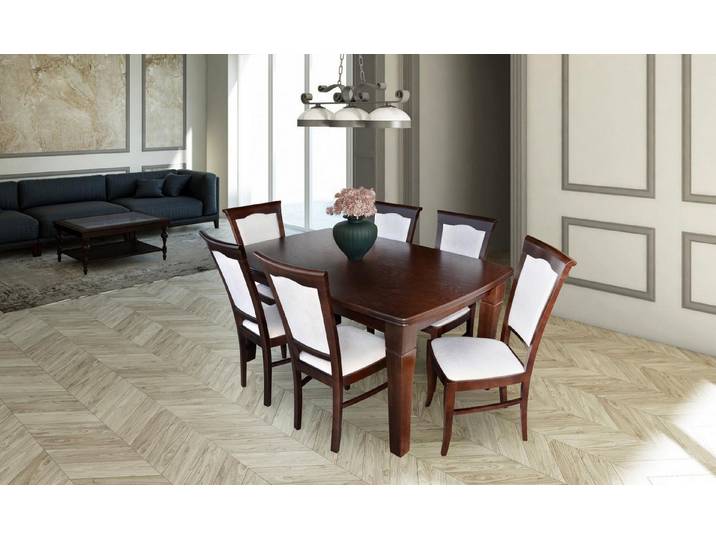 Xlmoebel Essgruppe Modernes Esszimmer-Set mit Tisch und bequemen Stühlen, (Essgruppe, 7-tlg., 7tlg. Esszimmer Set (Esstisch + 6x Stühle), Hergestellt in Europa