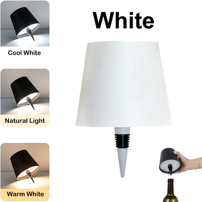 Friendly Fresh Finds Type C Rechargeable LED Table Lamp Wine Bottle Style With Dimming Night Light white