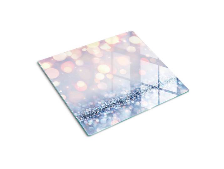 Tulup Glasplatte 60x52 cm Glänzendes Motiv, Beige, Glas, 60x0.4x52 cm, Küchen, Küchenelektrogeräte, Herde, Herdabdeckplatten