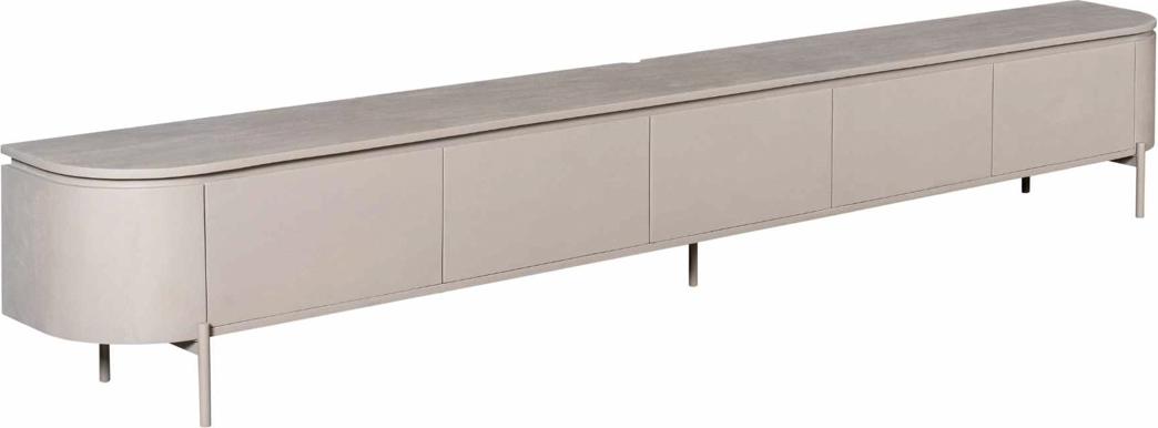 Magnificent Taupe TV-Möbel Mangoholz Taupe, Masse:280 cm X 35 cm