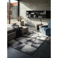 Teppich Polypropylen Anthrazit 120x170 cm - BIENO   Kadima Design