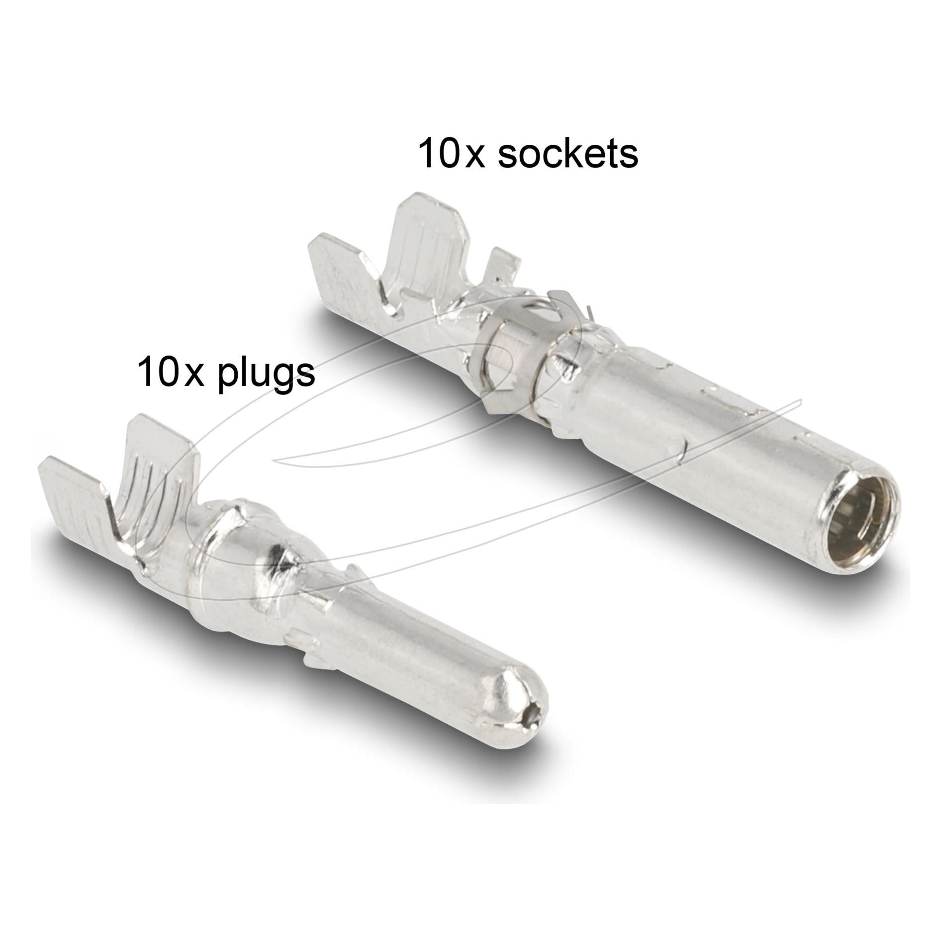 Delock DL4 Solar Stiftkontakte zum Crimpen für Stecker und Buchsen, 20 Stück (60058)