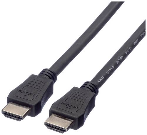 Value HDMI Anschlusskabel HDMI-A Stecker 10.00 m Schwarz 11.99.5740 Geschirmt HDMI-Kabel