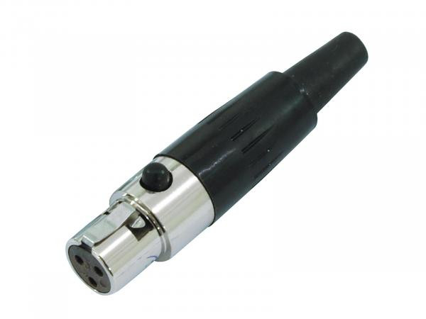 Omnitronic Mini XLR-connector, 3-polig, zwart
