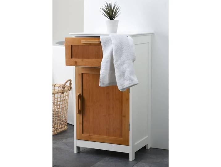 Bathroom Solutions Armoire avec porte et tiroir MDF