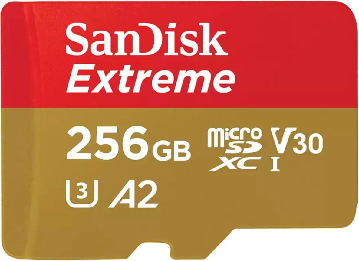 SanDisk Extreme microSDXC UHS-I Flashgeheugenkaart - 256 GB - A2 / V30 / U3 / Class10
