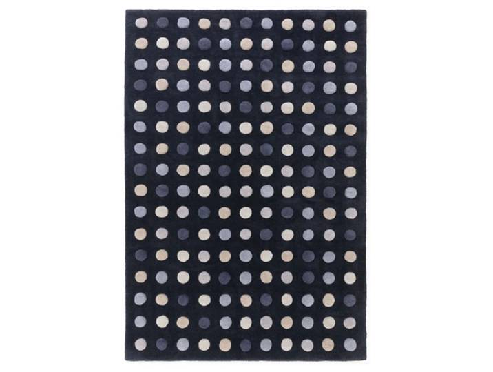 Tapis de salon moderne pure laine bleu 120x170 cm