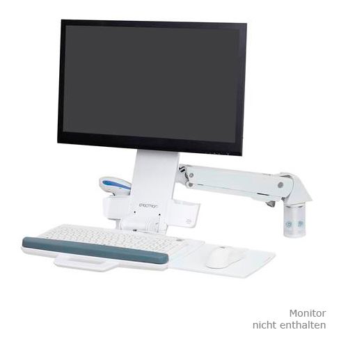 ErgoTron StyleView Sit-Stand Combo Arm 24"+Tastatur, max 13,2kg VESA 75x75/100x100mm, weiss