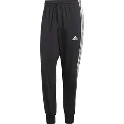 ADIDAS Herren Sporthose AEROREADY Essentials Tapered Cuff Woven 3-Streifen, Größe S in Schwarz Schwarz