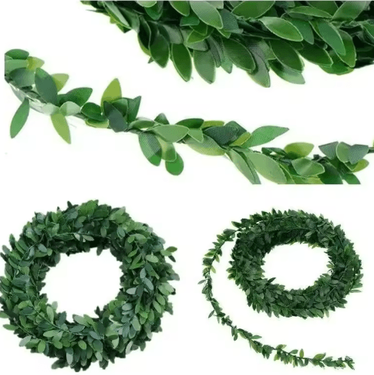 Inspire Picks 7.5M Artificial Ivy Garland UV Resistant Outdoor Vine Decoration green 1pc